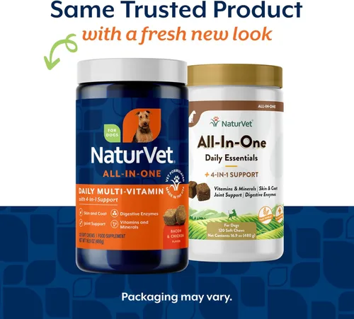 Miniatura 2 de NaturVet Suplemento Todo en Uno para Perros - para el Apoyo de las Articulaciones, Digestión, Cuidado de la Piel y el Pelaje – Multivitamínico