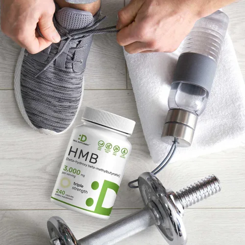 Miniatura 6 de Suplementos HMB ultra fuertes 3,000 mg por porción, 240 cápsulas Probado por terceros Apoya el crecimiento muscular, la retención y la masa