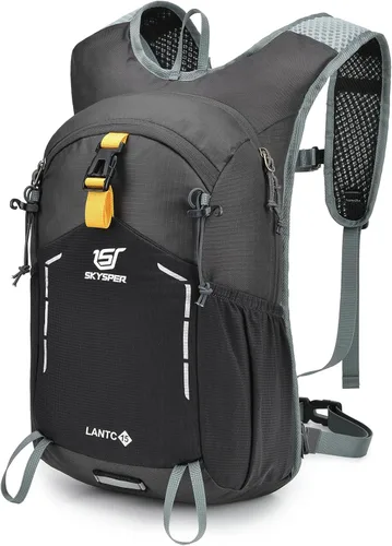 SKYSPER Mochila de senderismo pequeña – Mochila de viaje de 15 L, ligera, resistente al agua, mochilas de senderismo para mujeres y hombres,