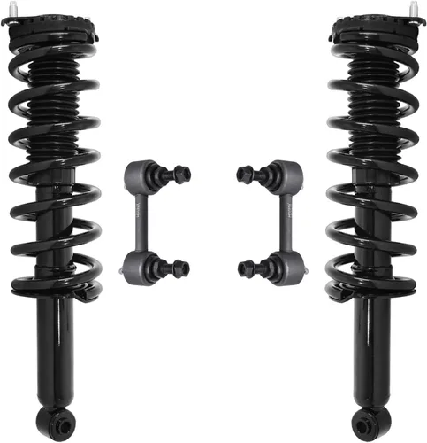 Miniatura 64 de Detroit Axle - Kit de puntales delanteros 2WD para Ford F-150 2005-2008 Lincoln Mark LT 2005-2008, 2 puntales con muelle helicoidal, 2 enlaces