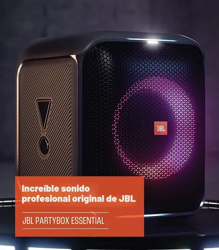 Miniatura 2 de JBL Partybox Encore Essential: sonido de 100 W, espectáculo de luz dinámico integrado y diseño a prueba de salpicaduras, color negro