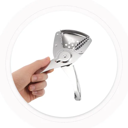 Miniatura 4 de Housoutil Manual Lemon Squeezer Stainless Steel Manual Fruit Juicer Handheld Citrus Press Multifunctional for Home and Travel