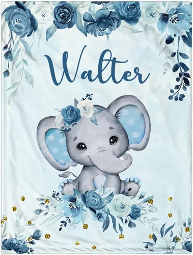 Manta de Bebé Personalizada para Niños, Manta de Bebé Personalizada con Nombre, Mantas Personalizadas con Nombre Suaves y Acogedoras para Niños,