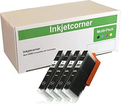 Cartucho de tinta de repuesto compatible para CLI-281XXL 281BK para uso con TR8620 TR8622 TR8620A TS6320 TS702A TR8520 TS9120 TS8320 TS8322 (foto