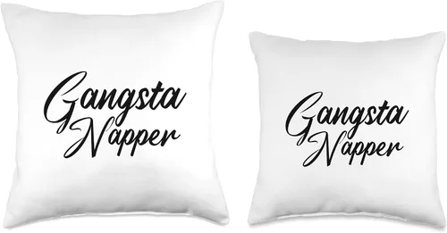 Miniatura 3 de Funny Cloths Humor Sarcástico Novedad Regalos Gangster Napper Funny Gangsta Hip Hop Almohada Humor para dormir, 15.7 x 15.7 in, multicolor