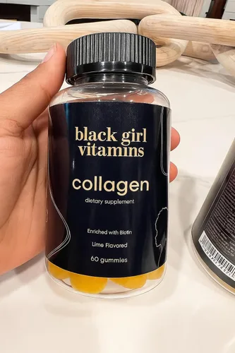 Miniatura 4 de Black Girl Vitamins - Gomitas de colágeno para el soporte del cabello, la piel y las uñas, con vitamina C, vitamina E y biotina, sin gluten, (lima)