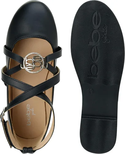 Miniatura 6 de bebe Girls' Dress Shoes - Strappy Ballet Flats with Rhinestone Medallion (Little GirlBig Girl)