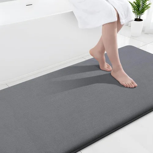 Miniatura 43 de Smiry Tapetes de Baño de Espuma Viscoelástica 36 x 24 pulgadas, Tapetes de Baño Extra Suaves y Absorbentes, Alfombra Antideslizante Lavable