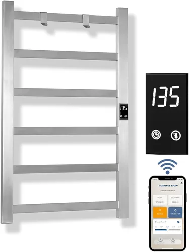 Miniatura 16 de Topdattion Calentador de toallas eléctrico Súper delgado Con temporizador y ajustes de temperatura de múltiples niveles Cableado directo