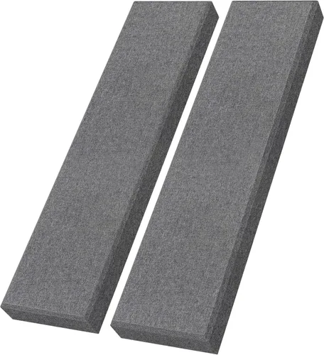 UMIACOUSTICS 2 paneles acústicos de fibra de vidrio, paneles de absorción de sonido de 48 x 12 x 2 pulgadas, paneles a prueba de sonido para Gris