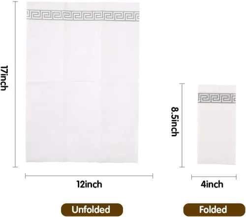 Miniatura 3 de Vplus Paquete de 200 toallas desechables para baño, servilletas decorativas de baño, suaves y absorbentes, desechables, para cocina, bodas, Acción