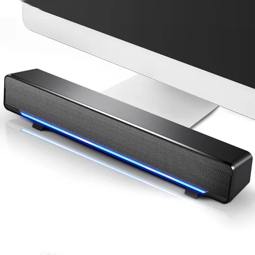 Yosoo Barra de sonido con cable para Smart TV: altavoz portátil universal, compatible con entrada de audio de 0.138 in, cuenta con sonido envolvente