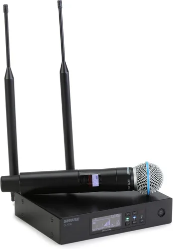 Miniatura 3 de Shure Transmisor de mano QLXD2/B58 con cápsula de micrófono vocal BETA 58A - para uso con sistemas de micrófono inalámbrico digital QLX-D, receptor