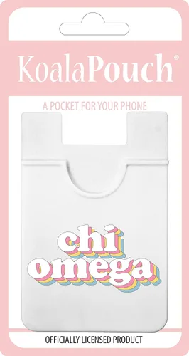 Miniatura 2 de Sorority Shop Chi Omega Koala Pouch - Tarjetero de diseño retro para funda de teléfono, billetera para teléfono adherente, ultrafina y ligera