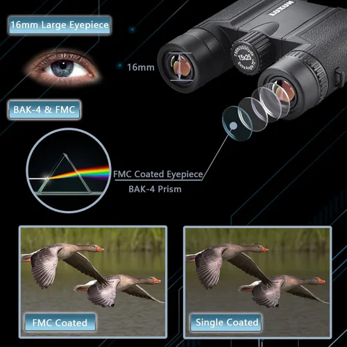 Miniatura 5 de LUXUN Binoculares compactos para adultos y niños, 15 x 25 pulgadas, mini prismáticos de alta potencia, binocular pequeño para observación de aves
