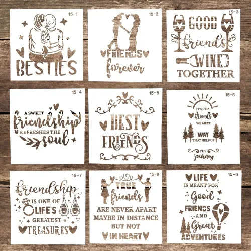 Miniatura 5 de Plantilla de plantilla decorativa reutilizable para manualidades, álbumes de recortes, pintura en pasteles, galletas, madera, lienzo, suelo, pared