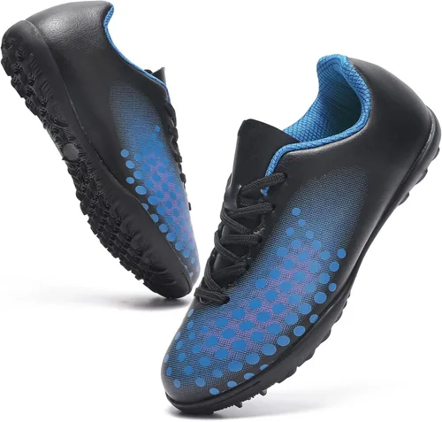 Miniatura 6 de LANDHIKER Tacos de fútbol para niños y niñas, zapatos de fútbol para interiores y niños pequeños y grandes