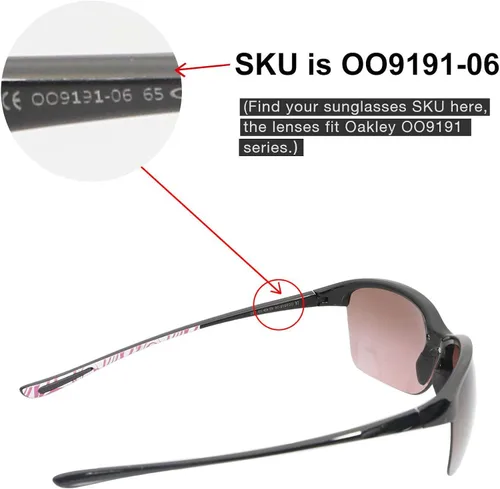 Miniatura 6 de Walleva Lentes de repuesto para gafas de sol Oakley Unstoppable, múltiples opciones disponibles (azul hielo - polarizadas)