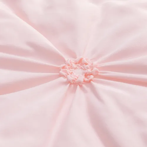 Miniatura 6 de PINNKKU - Juego de cama de 3 piezas para bebé niño o niña, incluye falda, manta y sábana, ropa de cama para bebé, diseño fruncido y plisado en rosa