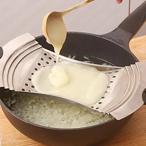 Miniatura 3 de Spaetzle Maker de acero inoxidable con mango de agarre, colador de pasta, cuchara espumadora, colador de pasta, herramienta tradicional de bola
