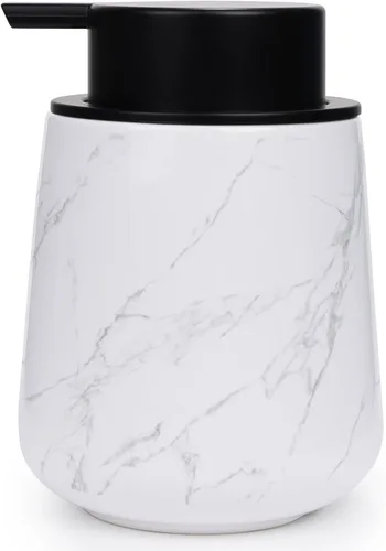 Miniatura 13 de Bosilunlife Dispensador de jabón de manos, dispensador de jabón de cerámica de 12 onzas, dispensador de jabón líquido recargable para baño