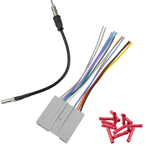 Kit adaptador de antena de arnés de cableado de radio de 24 pines compatible con Ford Ford F-150 F-250 F-350 F-450 F-550 Expedition Focus Explorer