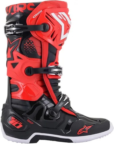 Miniatura 13 de Alpinestars Botas Tech 10 para hombre, Negro/Rojo Fluo, 7