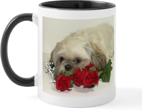 Miniatura 27 de CafePress Cute Shih Tzu Dog Mugs - Taza de café de cerámica de 11 oz (11.0 fl oz)