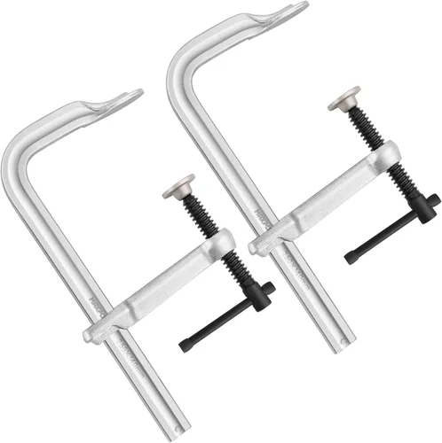 Miniatura 11 de MAXPOWER Abrazadera F de riel grueso de 12 pulgadas, garganta de 4-3/4 pulgadas, abrazadera de barra F resistente para soldadura, riel de 29,7 x