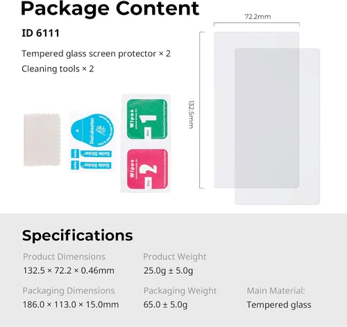 Miniatura 8 de SMALLRIG Protector de pantalla de vidrio templado HD para DJI RC/ RC 2 (paquete de 2), específicamente diseñado para pantallas de control remoto DJI