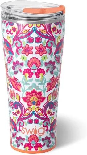 Miniatura 27 de Swig Life - Vaso aislante de 22 onzas, vaso de viaje para café con tapa, taza de café para viaje compatible con portavasos, de acero inoxidable