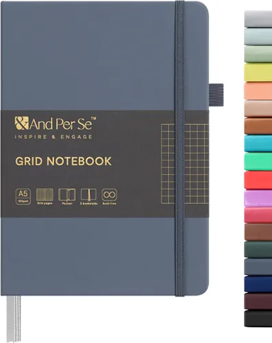 Miniatura 18 de &And Per Se - Cuaderno en blanco, 160 páginas, 5.7 x 8 pulgadas, cuaderno de rayas estrechas con papel grueso para escribir, cuaderno de tapa dura