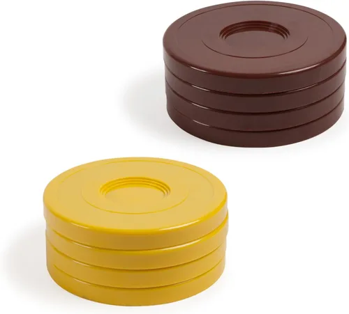 Miniatura 4 de Champion Sports Classic Group Games Shuffleboard Set: Champion Sports Indoor Outdoor 8 Puck 4 Cue Sticks Party Game, Yellow