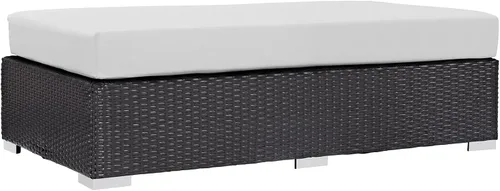 Miniatura 41 de Modway EEI-1911-EXP-ORA Convene - Muebles otomanos cuadrados de tela para patio, muebles de exterior, color naranja espresso Espresso Naranja