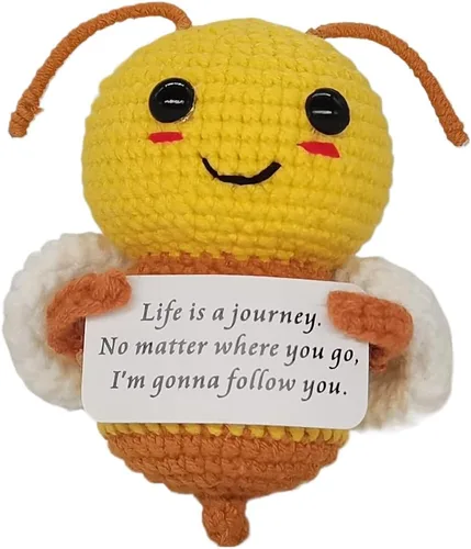 Divertida, linda y pequeña figura de ganchillo, animales, vida positiva, patata, tomate, berenjena, cebolla, creativa, sujeta tarjeta, regalo de