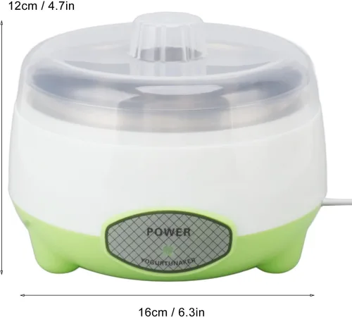 Miniatura 6 de Cryfokt Máquina para hacer yogurt, ahorro de energía, máquina para hacer yogurt, contenedor de acero inoxidable, compacto para cocina
