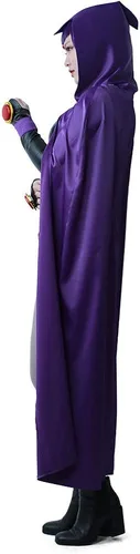 Miniatura 3 de miccostumes Conjunto completo de traje de cosplay con capa morada, color negro