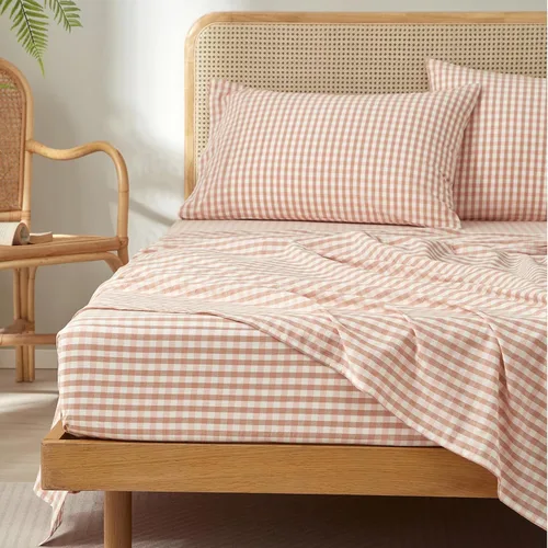 Miniatura 10 de HighBuy Juego de sábanas de tamaño individual - Sábanas frescas y transpirables de color rosa con estampado floral, juego de 3 sábanas - Sábanas