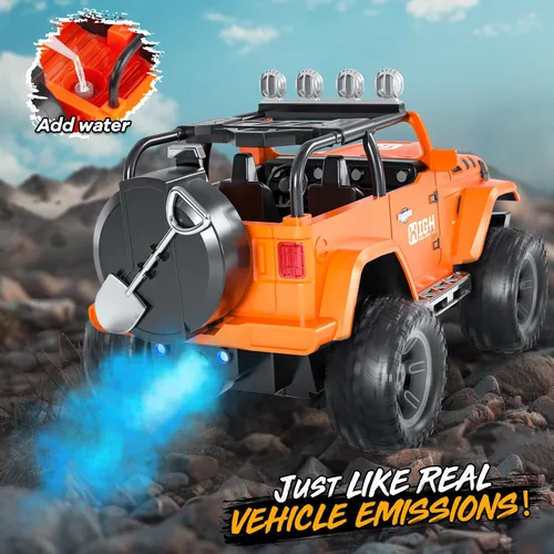 Miniatura 2 de Auto de control remoto 1:16 con aerosol, luces y sonido, Jeep de control remoto de 2.4 GHz para niños, todo terreno, todoterreno, Jeep RC, juguete