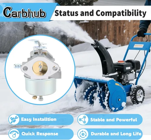 Miniatura 3 de Carbhub 640052 Carburador para Tecumseh 640349 640054 640058 640058A HMSK80 HMSK85 HMSK90 HMSK100 HSMK110 LH318A LH358SA 8HP 9HP 10HP Generador