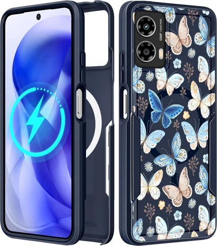 Miniatura 70 de Funda para Moto G 5G 2024 – Compatible con MagSafe para mujeres y niñas, bonita funda protectora magnética para teléfono, diseño femenino Kawaii