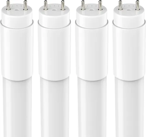 Miniatura 11 de JESLED Paquete de 4 tubos LED T8 de 4 pies, repuesto fluorescente, 48 pulgadas, 14 W, 2450 lm, 4000 K, potencia de extremo simple o doble, tipo A+B