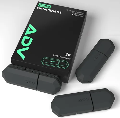 Miniatura 10 de ADV Tennis Amortiguador con tacto personalizado, paquete de 3, amortiguador de raqueta para reducir la vibración, aliviar los síntomas de lesiones