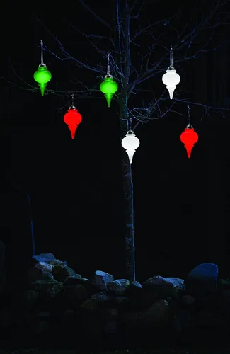 Miniatura 2 de Xodus Innovations WP680-3 - Adornos de remate LED de 8 pulgadas, acción pulsante, sensor de anochecer (paquete de 3), rojo