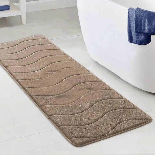 Miniatura 27 de Flamingo P Alfombra de Baño de Espuma Viscoelástica Tapetes de Baño Alfombra Antideslizante Absorbente de Agua para Ducha, 24x17 pulgadas, Verde Aqua