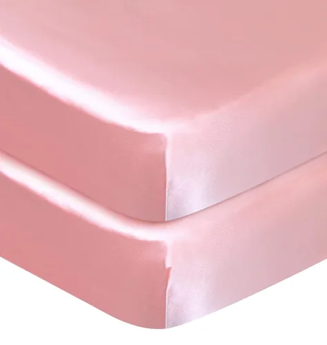 Miniatura 12 de Sábanas de moisés para bebé niña 1 unidad, sábana de satén para moisés, sábana ajustada suave para moisés con sensación de seda para cabello
