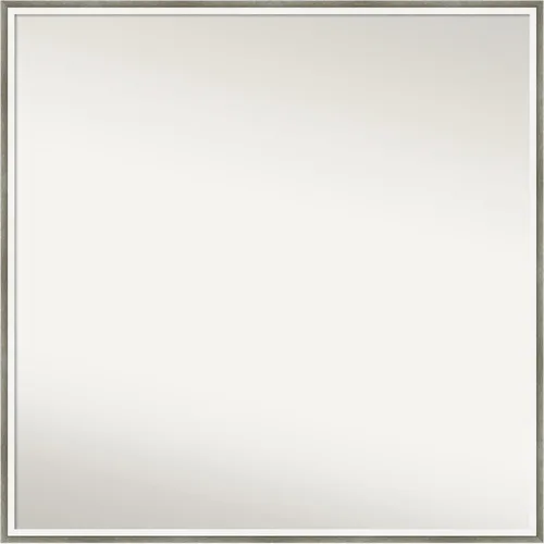 Miniatura 263 de Amanti Art Espejo de baño plateado para sobre el fregadero, 33 x 45 pulgadas, espejo de tocador rectangular blanco plateado y plateado, marco