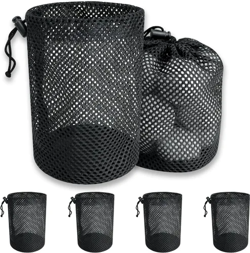 Bolsa de almacenamiento para pelotas de golf, paquete de 6 bolsas de malla con cordón, organizador de bolsas de pelo de golf, bolsa organizadora de