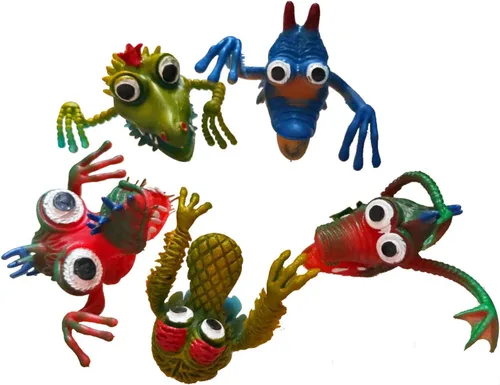 Miniatura 4 de Dibujos animados de silicona animal dedo títeres monstruo narración muñeca teatro muñeca suave regalo dedos guantes dedos dedos