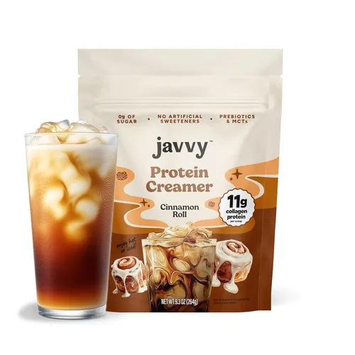 Miniatura 11 de Javvy Crema proteica para café, crema sin azúcar con 0.43 onzas de colágeno, aceite MCT, crema de café keto en polvo para el cabello, la piel